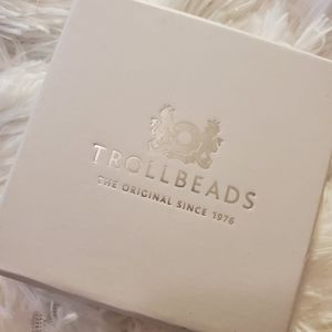 Trollbeads bracelet with two glass charms